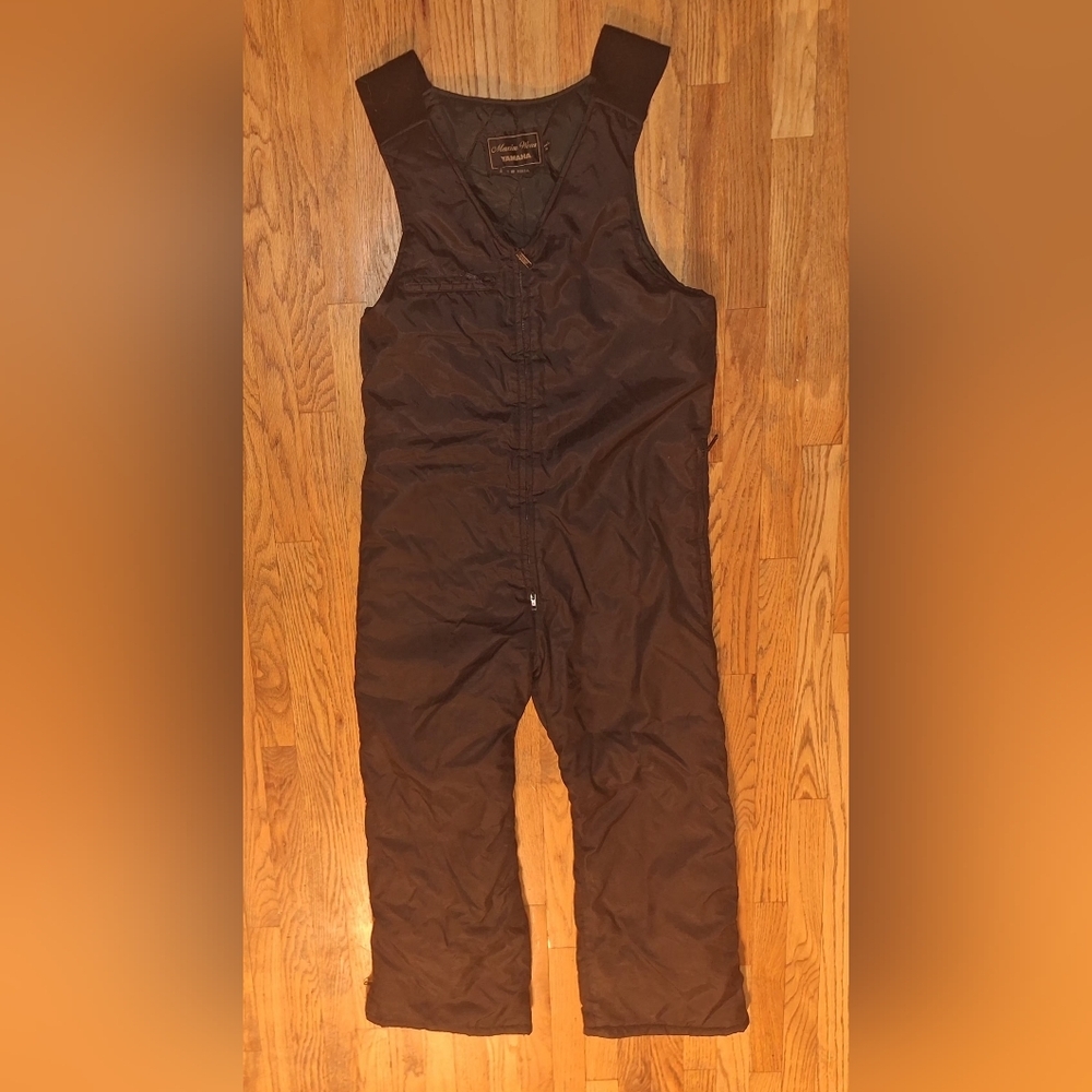 Men's Medium Black Yamaha Snowmobile Ski Pants Overalls Vintage Snow